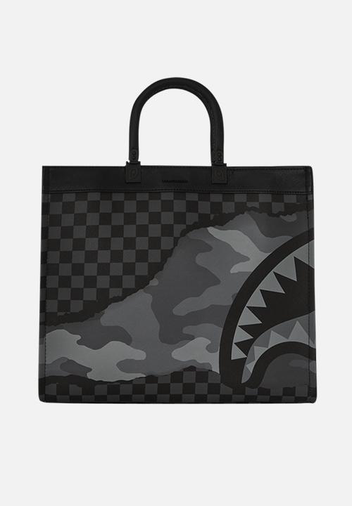 Sprayground - Split up tear tortuga tote - black & grey
