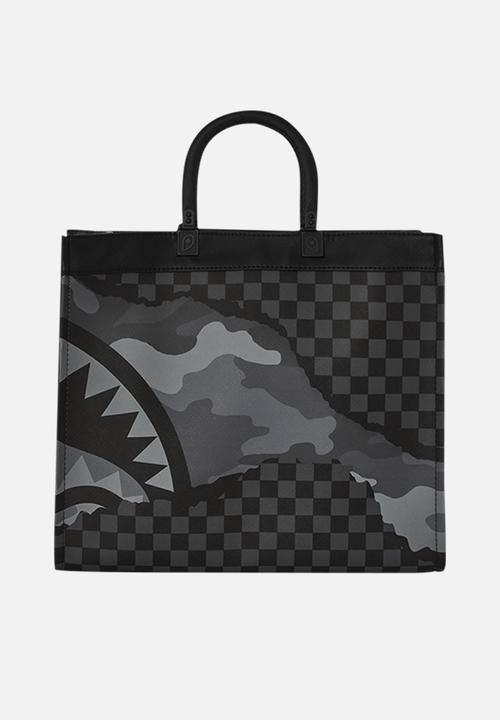 Sprayground - Split up tear tortuga tote - black & grey