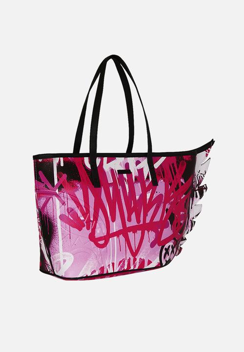 Sprayground - Pink graff city winged tote - pink