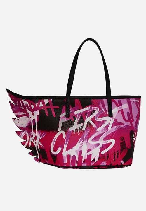 Sprayground - Pink graff city winged tote - pink