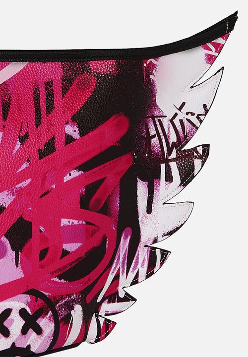Sprayground - Pink graff city winged tote - pink