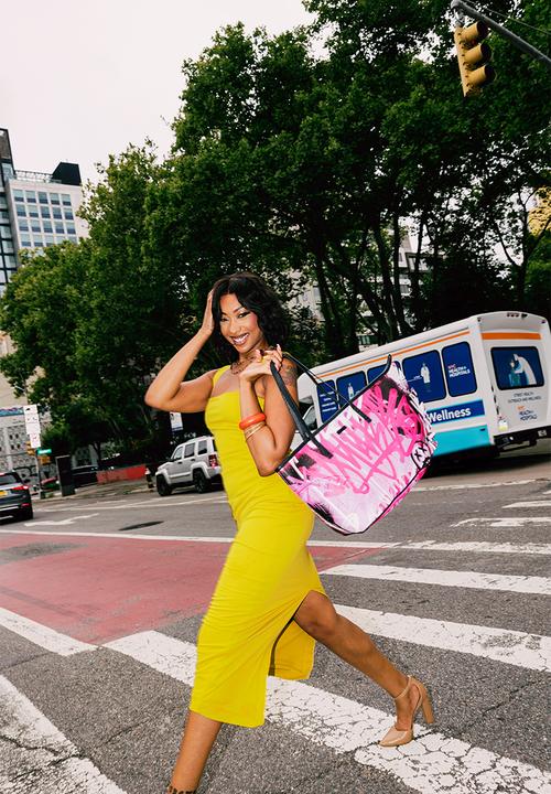 Sprayground - Pink graff city winged tote - pink