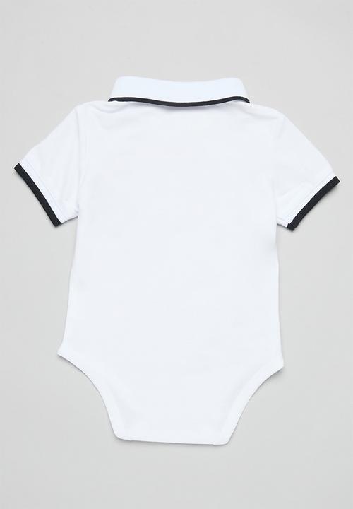 Pop Candy - Collared romper-white