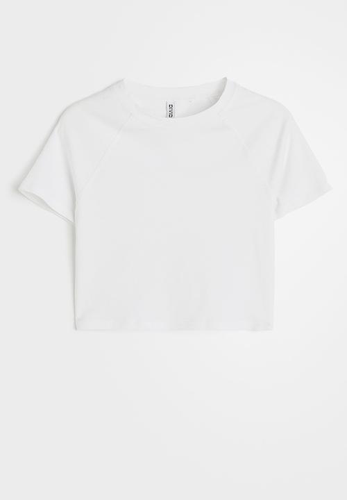 H&M - Cropped T-shirt - white