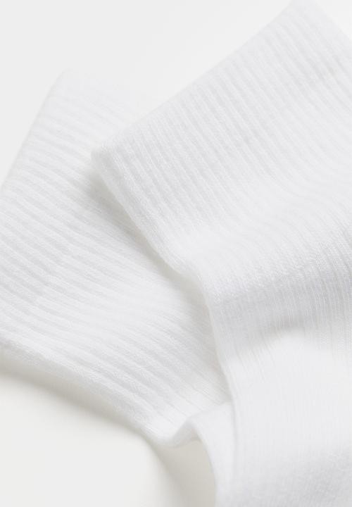 H&M - 5-Pack ankle socks - white