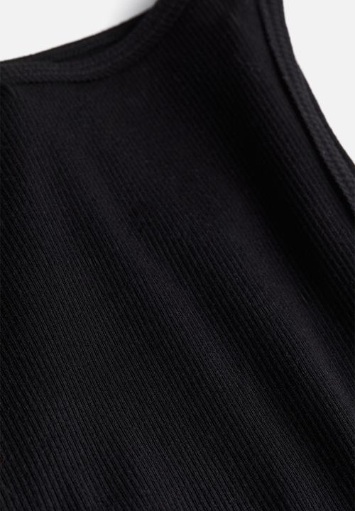 H&M - Ribbed bodycon dress - black