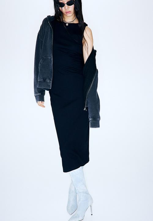 H&M - Ribbed bodycon dress - black