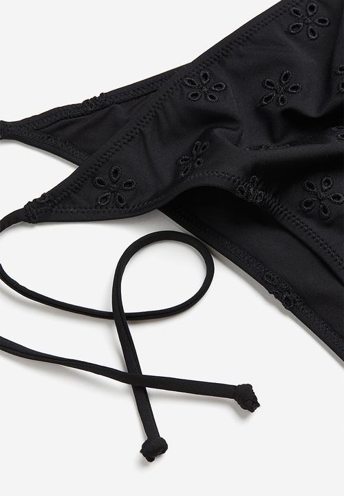 H&M - Tie tanga bikini bottoms - black