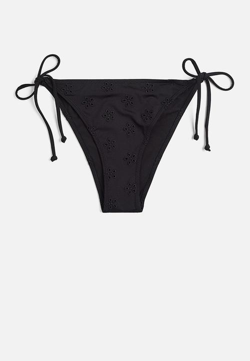 H&M - Tie tanga bikini bottoms - black
