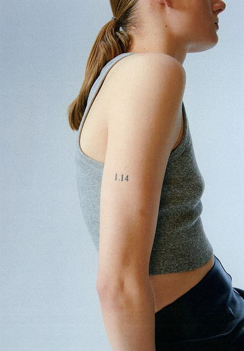 H&M - Cropped vest top - grey marl