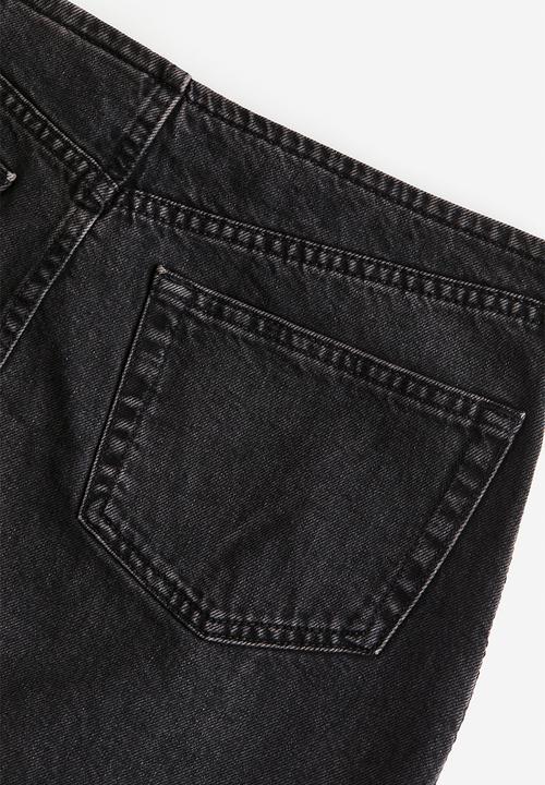 H&M - Denim maxi skirt - black