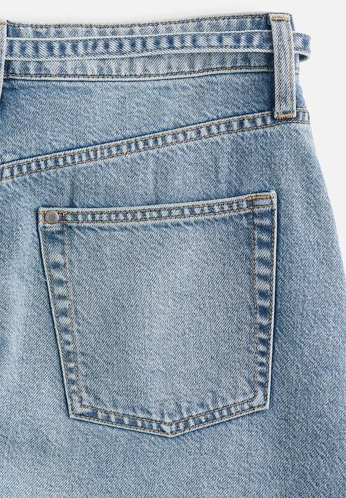 H&M - Feather soft denim skirt - light denim blue