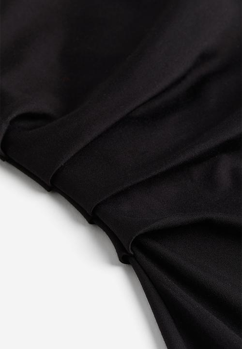 H&M - Draped jersey dress - black