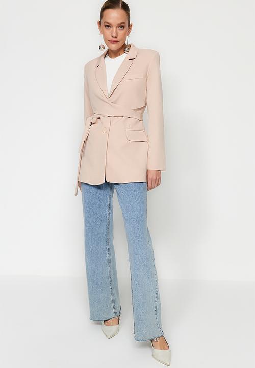 Trendyol - Woven blazer jacket with regular lined - stone 
