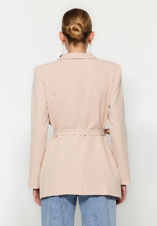 Trendyol - Woven blazer jacket with regular lined - stone 