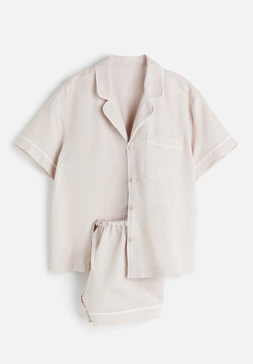 H&M - Linen-blend pyjamas - light beige