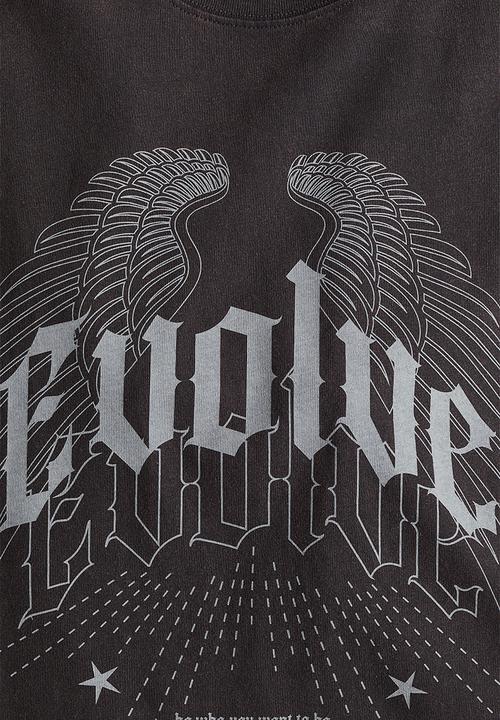 H&M - Oversized T-shirt - black/evolve