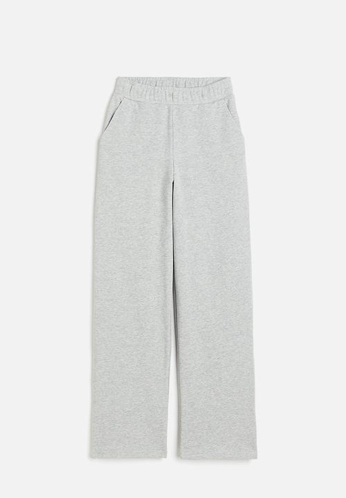 H&M - Straight sweatpants - light grey marl