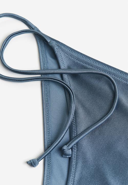 H&M - Tie tanga bikini bottoms - dusty blue