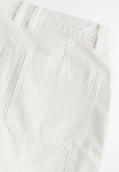 H&M - Twill cargo trousers - cream