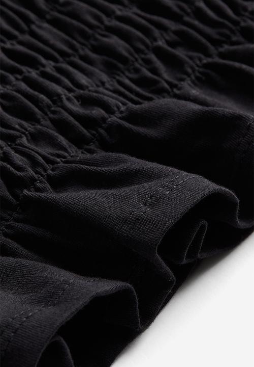 H&M - Smocked top - black