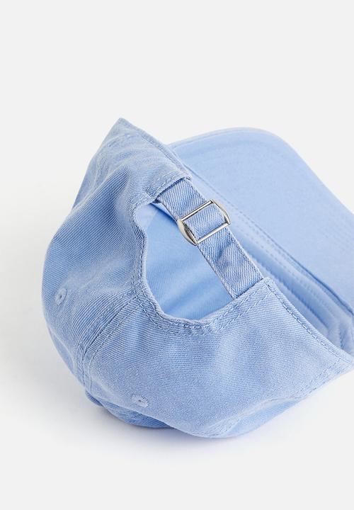 H&M - Washed-look denim cap - light blue
