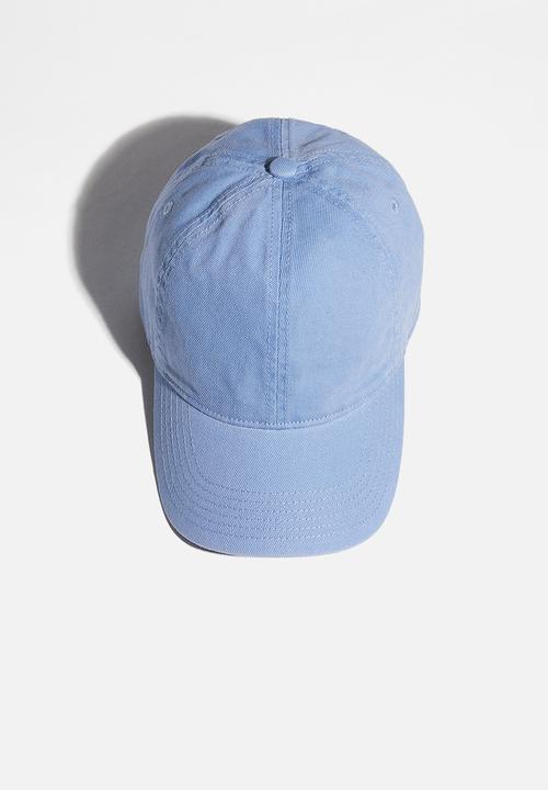 H&M - Washed-look denim cap - light blue