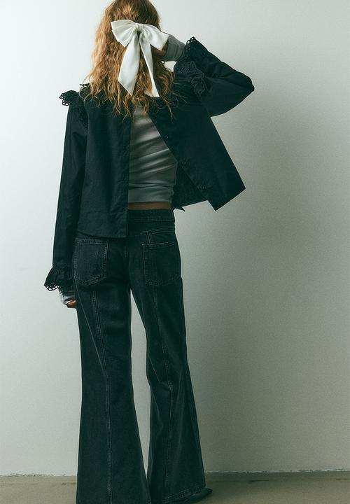 H&M - Wide regular jeans - black