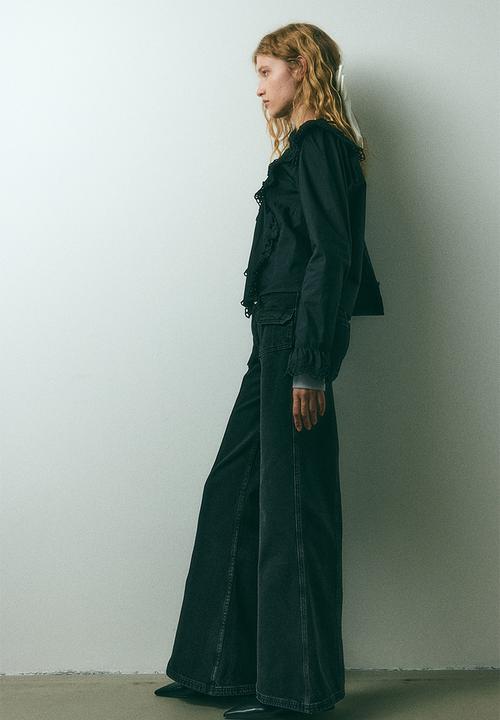 H&M - Wide regular jeans - black