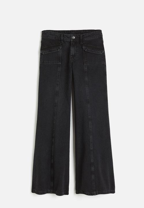 H&M - Wide regular jeans - black