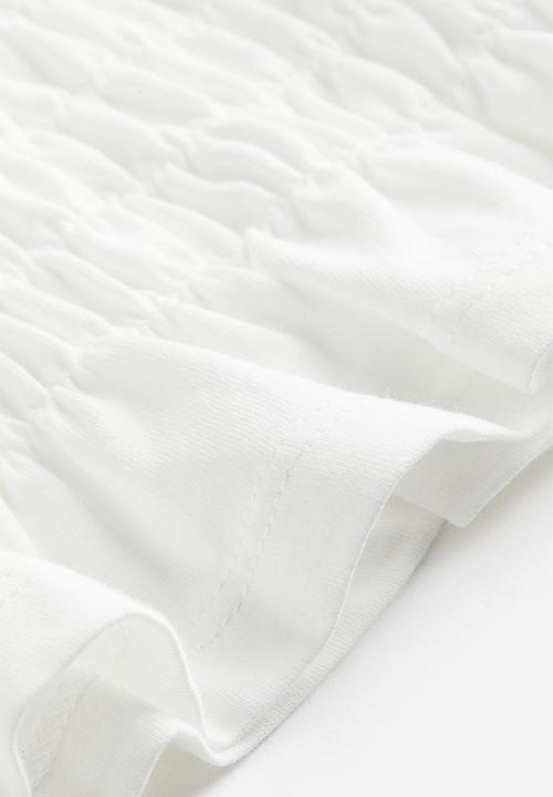 H&M - Smocked top - white