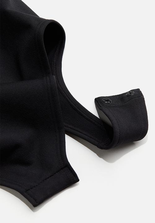 H&M - Stretchy & sculpting firm shape thong body - black