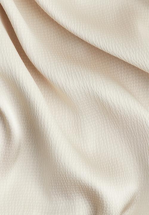 H&M - Tapered-waist blouse - light beige