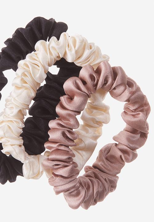 H&M - 3 Pack silk scrunchies - multi