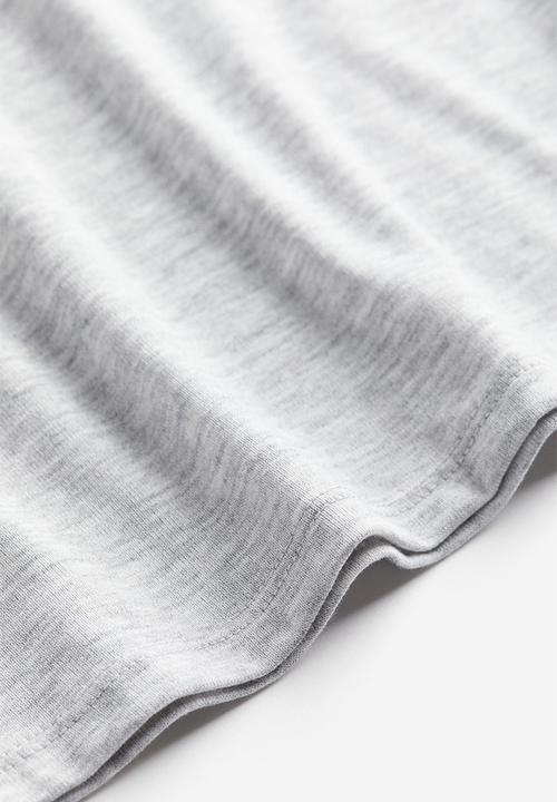 H&M - Jersey top - light grey marl