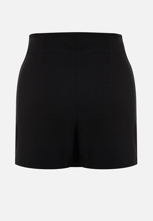 Trendyol - Shiny Stone Woven Shorts Skirt - Black 