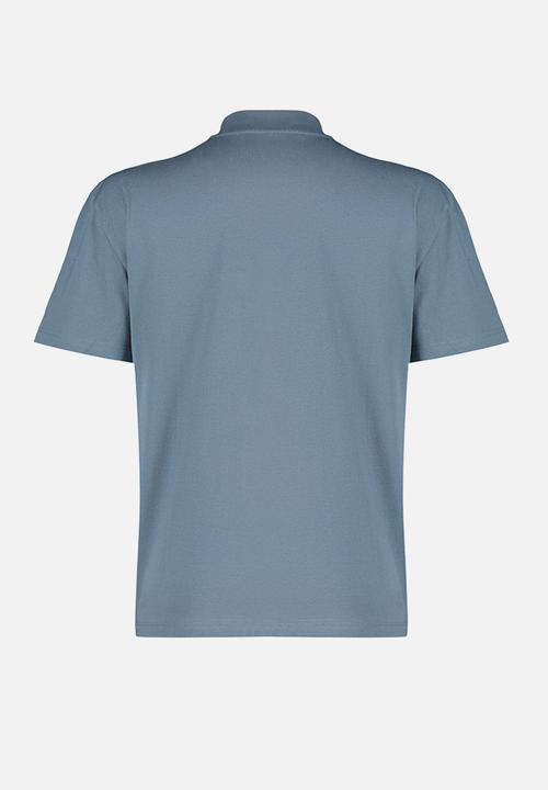 Trendyol - 100% Cotton Basic High Neck Knitted T-Shirt - Dark Gray 