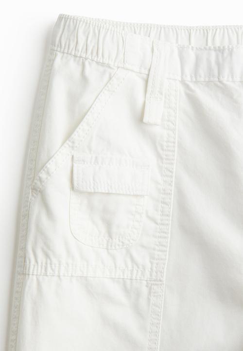 H&M - Canvas cargo trousers - white