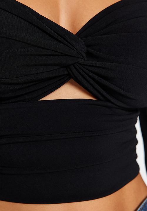 Trendyol - Window/cut out detailed blouse - black 