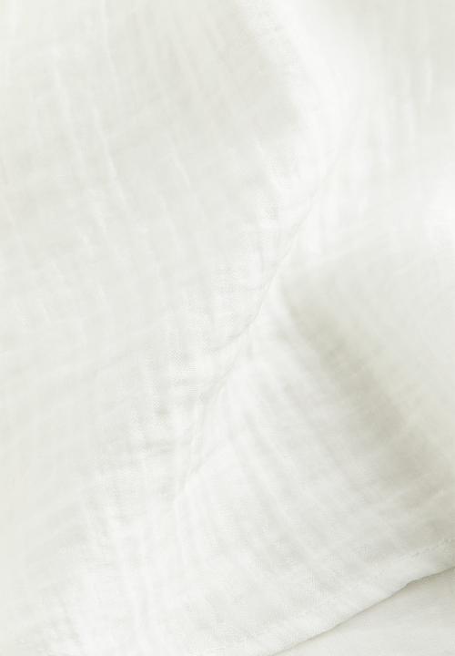 H&M - Crinkled blouse - white