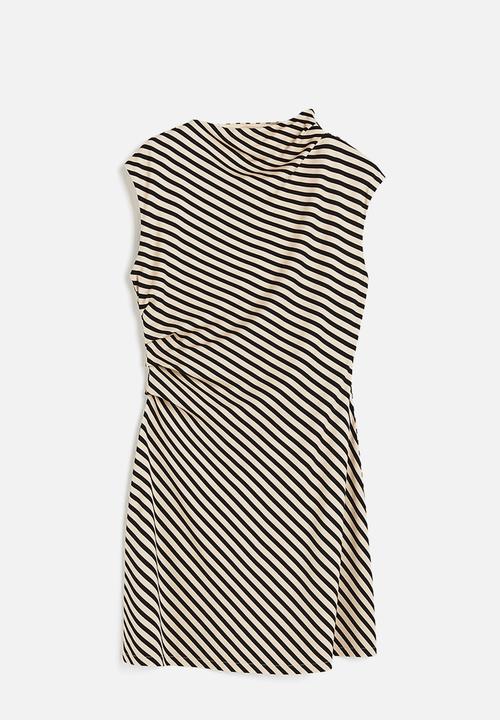 H&M - Draped jersey dress - beigei