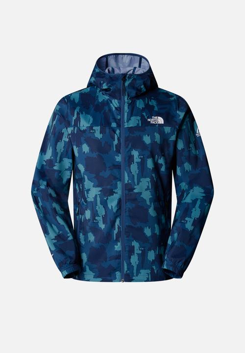 The North Face - MA Hooded wind jacket print- Summit Navy Painted Mountains Print (6VI)