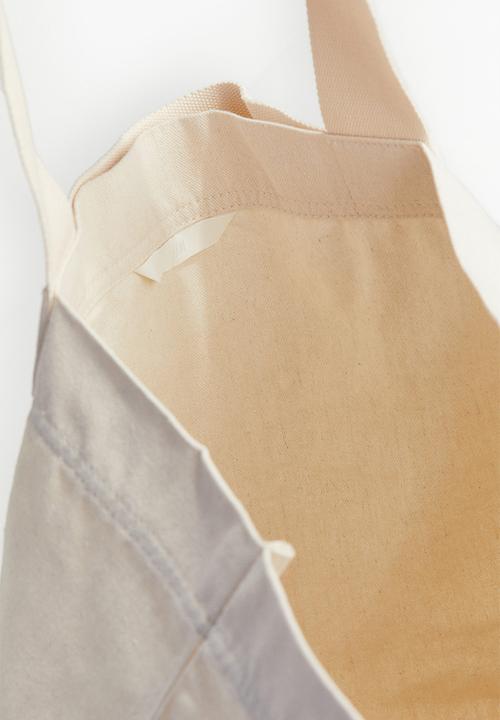 H&M - Canvas shopper - natural white