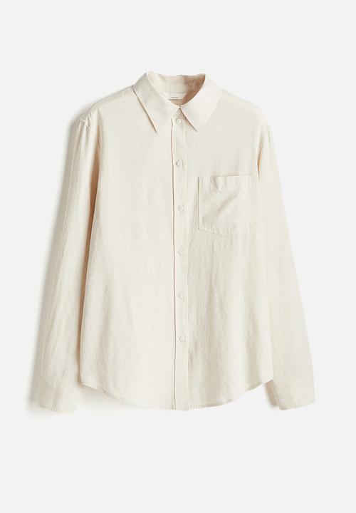H&M - Linen-blend shirt - beige