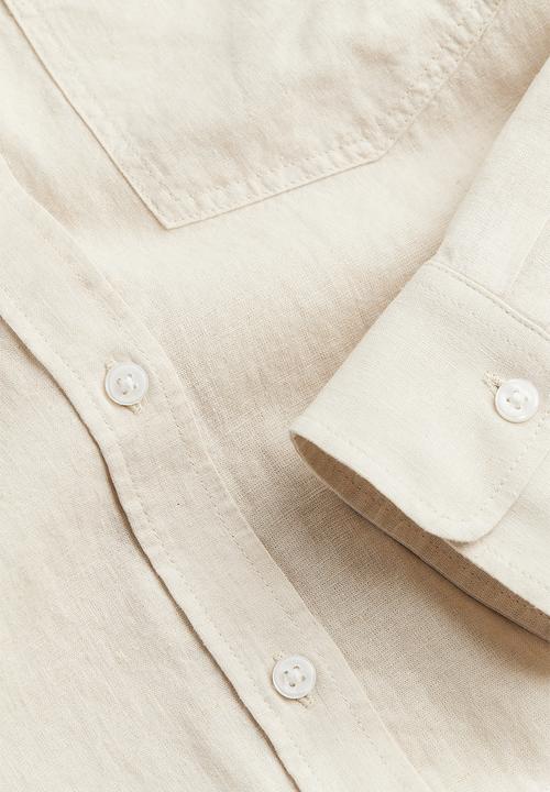 H&M - Linen-blend shirt - beige
