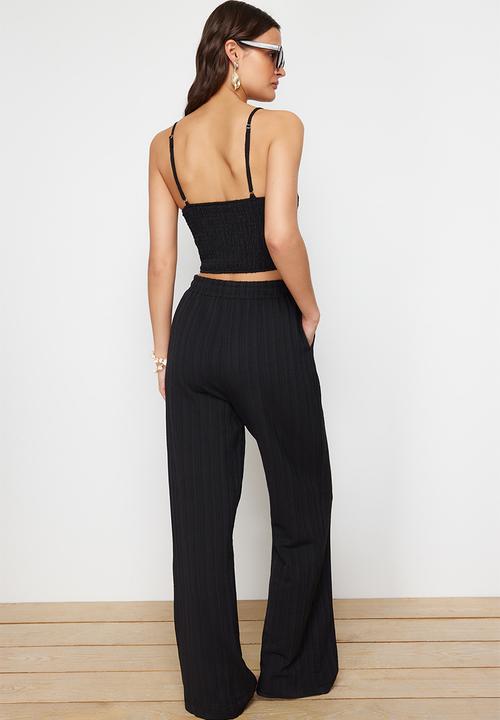 Trendyol - Woven blouse trousers set - black