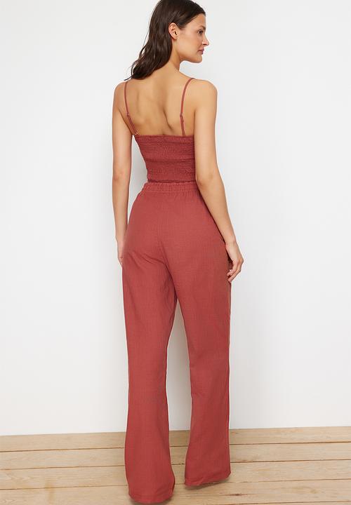 Trendyol - Woven blouse trousers set - tile