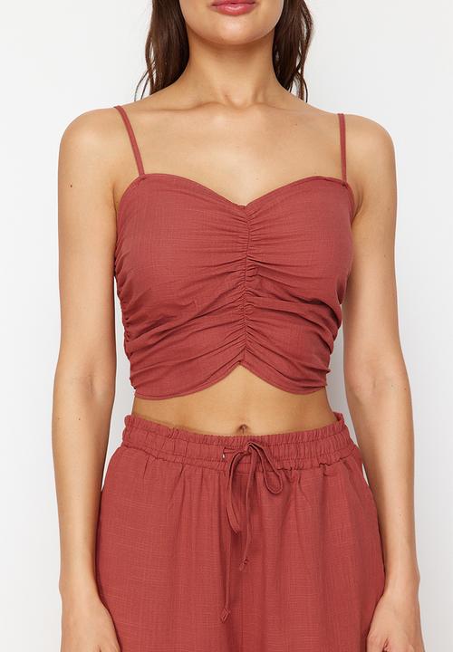 Trendyol - Woven blouse trousers set - tile