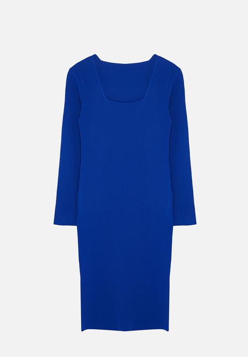 Trendyol - Corduroy knitwear plus size dress - saks