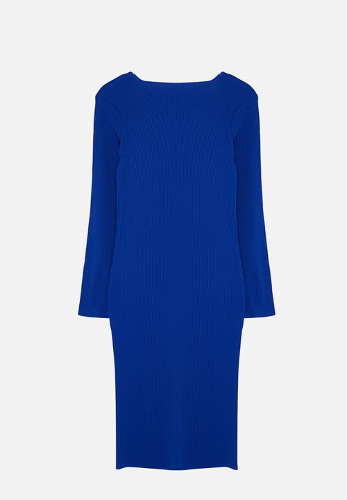 Trendyol - Corduroy knitwear plus size dress - saks